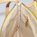 CELINE C Macadam Canvas Shoulder Bag Yellow Auth 103245-20