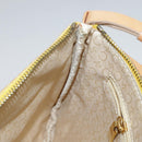CELINE C Macadam Canvas Shoulder Bag Yellow Auth 103245-25