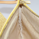 CELINE C Macadam Canvas Shoulder Bag Yellow Auth 103245-26