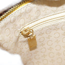 CELINE C Macadam Canvas Shoulder Bag Yellow Auth 103245-27
