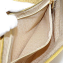 CELINE C Macadam Canvas Shoulder Bag Yellow Auth 103245-28