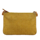 CELINE C Macadam Canvas Shoulder Bag Yellow Auth 103245-2