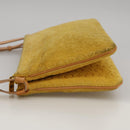 CELINE C Macadam Canvas Shoulder Bag Yellow Auth 103245-3