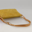 CELINE C Macadam Canvas Shoulder Bag Yellow Auth 103245-7