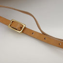 CELINE C Macadam Canvas Shoulder Bag Yellow Auth 103245-8