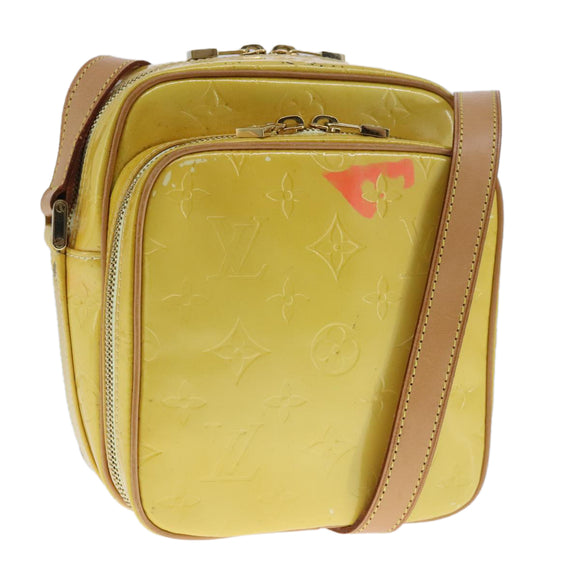LOUIS VUITTON Monogram Vernis Wooster Shoulder Bag Yellow M91075 LV Auth 103247