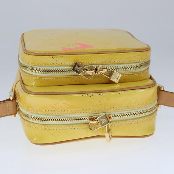 LOUIS VUITTON Monogram Vernis Wooster Shoulder Bag Yellow M91075 LV Auth 103247