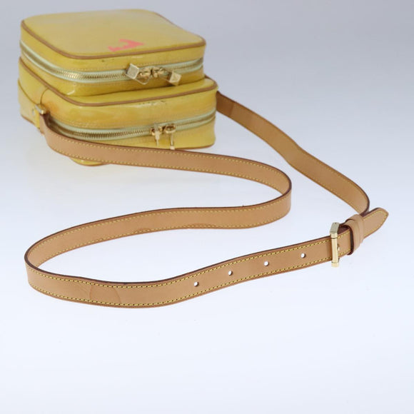 LOUIS VUITTON Monogram Vernis Wooster Shoulder Bag Yellow M91075 LV Auth 103247