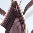 BURBERRY Nova Check Hand Bag Canvas Black Beige Auth 103259-11