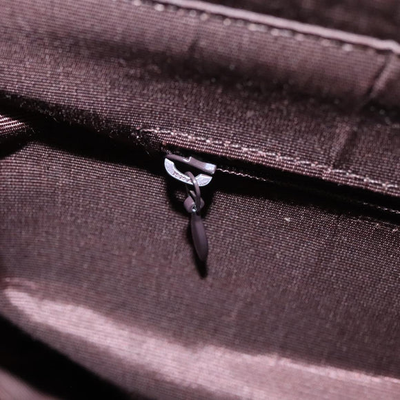 BURBERRY Nova Check Hand Bag Canvas Black Beige Auth 103259