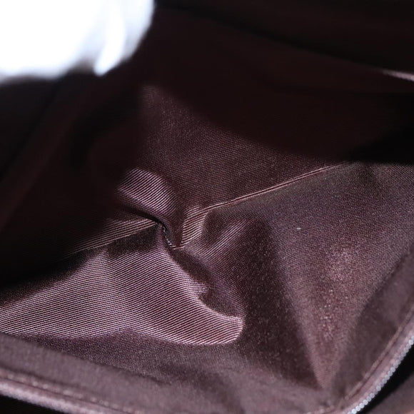 BURBERRY Nova Check Hand Bag Canvas Black Beige Auth 103259