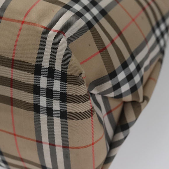 BURBERRY Nova Check Shoulder Bag Canvas Beige Auth 103265