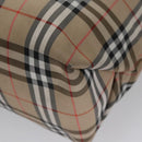 BURBERRY Nova Check Shoulder Bag Canvas Beige Auth 103265-14