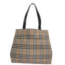 BURBERRY Nova Check Shoulder Bag Canvas Beige Auth 103265-3