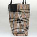 BURBERRY Nova Check Shoulder Bag Canvas Beige Auth 103265-4