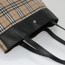 BURBERRY Nova Check Shoulder Bag Canvas Beige Auth 103265-6