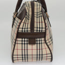 BURBERRY Nova Check Hand Bag Canvas Beige Auth 103267-3