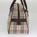 BURBERRY Nova Check Hand Bag Canvas Beige Auth 103267-4