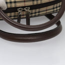 BURBERRY Nova Check Hand Bag Canvas Beige Auth 103267-7