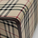BURBERRY Nova Check Hand Bag Canvas 2way Beige Auth 103269-16