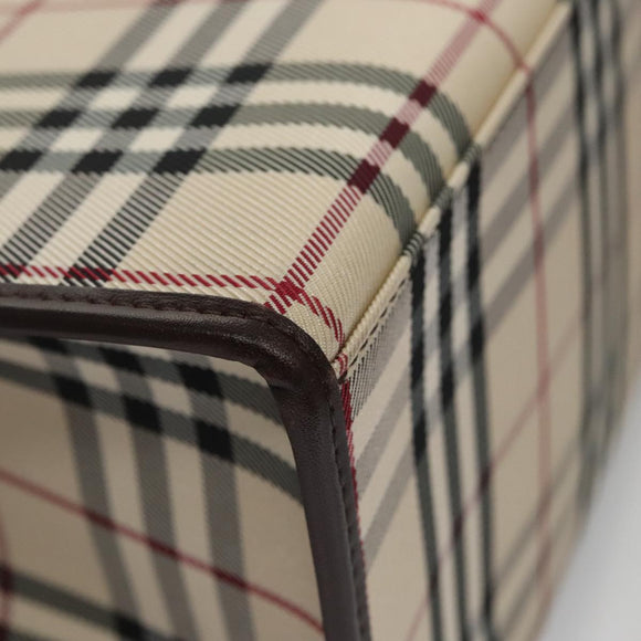 BURBERRY Nova Check Hand Bag Canvas 2way Beige Auth 103269