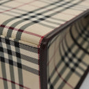 BURBERRY Nova Check Hand Bag Canvas 2way Beige Auth 103269-17