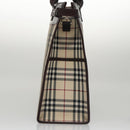 BURBERRY Nova Check Hand Bag Canvas 2way Beige Auth 103269-3