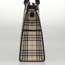 BURBERRY Nova Check Hand Bag Canvas 2way Beige Auth 103269-4