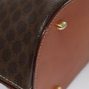 CELINE Macadam Canvas Hand Bag PVC Leather Brown Gold Auth 103291-16