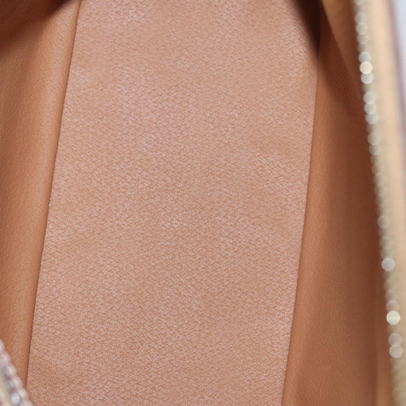 CELINE Macadam Canvas Hand Bag PVC Leather Brown Gold Auth 103291