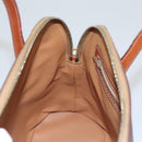 CELINE Macadam Canvas Hand Bag PVC Leather Brown Gold Auth 103291-20