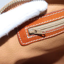 CELINE Macadam Canvas Hand Bag PVC Leather Brown Gold Auth 103291-21