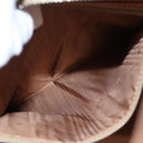 CELINE Macadam Canvas Hand Bag PVC Leather Brown Gold Auth 103291-11