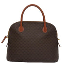 CELINE Macadam Canvas Hand Bag PVC Leather Brown Gold Auth 103291-13