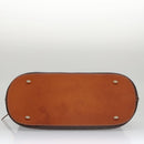 CELINE Macadam Canvas Hand Bag PVC Leather Brown Gold Auth 103291-5