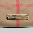 BURBERRY Nova Check Hand Bag Canvas 2way Beige Black Auth 103293AV-17
