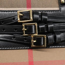 BURBERRY Nova Check Hand Bag Canvas 2way Beige Black Auth 103293AV-18