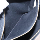 BURBERRY Nova Check Hand Bag Canvas 2way Beige Black Auth 103293AV-22