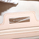 BURBERRY Shoulder Bag Canvas Leather Beige Cream Silver Auth 103299-19
