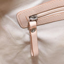 BURBERRY Shoulder Bag Canvas Leather Beige Cream Silver Auth 103299-22