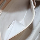 BURBERRY Shoulder Bag Canvas Leather Beige Cream Silver Auth 103299-23