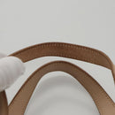 BURBERRY Shoulder Bag Canvas Leather Beige Cream Silver Auth 103299-8