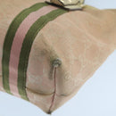 GUCCI GG Canvas Hand Bag Pink Cream Gold 139261 Auth 103310-15