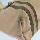 GUCCI GG Canvas Hand Bag Pink Cream Gold 139261 Auth 103310-16