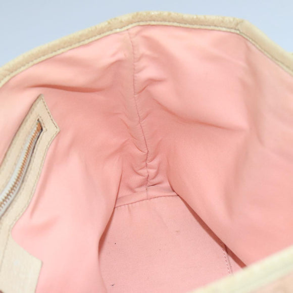 GUCCI GG Canvas Hand Bag Pink Cream Gold 139261 Auth 103310