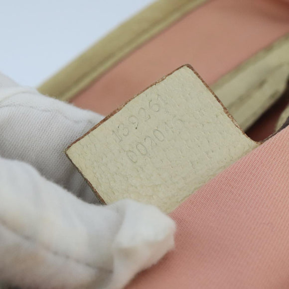 GUCCI GG Canvas Hand Bag Pink Cream Gold 139261 Auth 103310