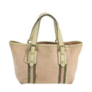 GUCCI GG Canvas Hand Bag Pink Cream Gold 139261 Auth 103310-13