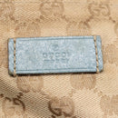GUCCI GG Canvas Sherry Line Shoulder Bag Beige Blue Silver 131230 Auth 103323-17