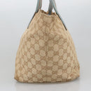 GUCCI GG Canvas Sherry Line Shoulder Bag Beige Blue Silver 131230 Auth 103323-4