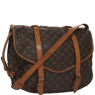 LOUIS VUITTON Monogram Saumur 43 Shoulder Bag M42252 LV Auth 103351